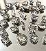 HONESH 32pcs Mix Shape Sew on Glass Crystal Diamante Rhinestone Craft, Hole: 1mm