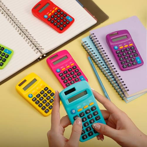 Erinnmy 36 Pack Pocket Calculators, Solar & Battery Powered Desktop Calculators, 8 Digit Display, Mini Size の商品画像 5