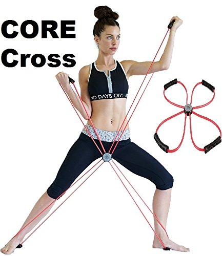 Core Cross Workout Pilates Reformer Exercise Resistance Cords Loop Tube Bands