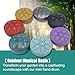 Cheerock Steel Tongue Drum, 3 Inch 6 Note Chakra Rain Drum for Meditation, Yoga, Zen, Mini Hand Drum with Travel Bag, Rubber Mallets, Music Book, Garden Decor Gift for Beginner Adult - Green