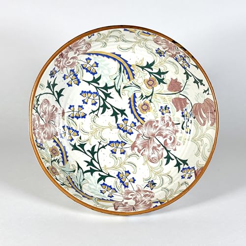 Image of SNS Botanical Bloom Decal Ceramic Serving Bowl | Premium Salad & Snacks Bowl | Semi-Matt Floral Dinnerware for Oats Pasta Fruits & Desserts | Tableware for Gifting (Kitchenware Bowl)