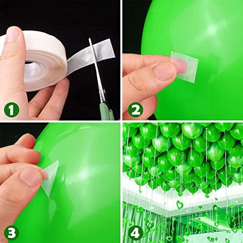 2pk Clear Glue Dots | 224 Sticky Dots Double Sided | Removable & Mess Free Glue Dots for Balloons, Mounting etc | Balloon Glue Dots Double Sided Sticky Dots | Adhesive Dots | Balloon Dots Glu Dots