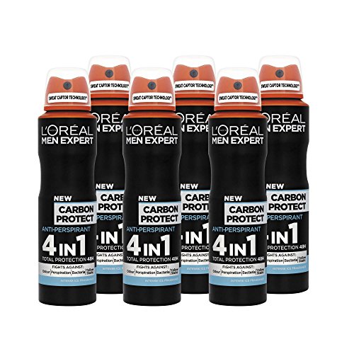 Image of L'Oreal Men Expert Carbon Protect Deodorant 150ml Pack of 6