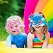Sumind Ocean Animals Felt Masks Sea Animal Masks for Under The Ocean Birthday Halloween Dress up Costume Party Supplies(18 Pieces)