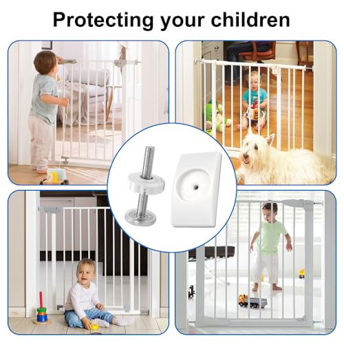 4 Stück Druckschrauben für Kindergitter, M10*80mm Baby Gate Pressure Screws,Treppenschutzgitter Verlängerung, Kindergitter Tür Ohne Bohren, Klemmschraube für KindersicherungTreppengitter Kindergitter