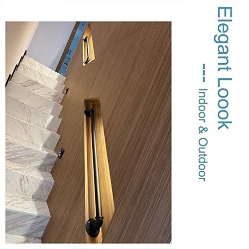 Rampe d'escalier 270 cm en fer forge robuste pour une fixation murale - 8