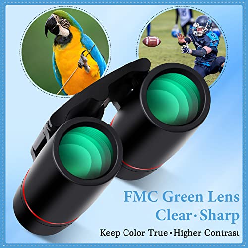 Wrnrn 12X30 Small Binoculars For Adults Kids, Large Eyepiece Compact Binocular With Clear Vision, Lightweight Mini Binoculars For Travel Opera Theater Hiking Bird Watching Football #TOP2