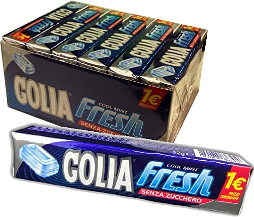 Caramelle Stick Golia Fresh Senza Zucchero Cool Mint Pacchetto Da 32G (24 Stick)