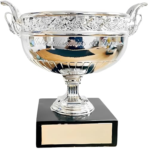 JHRFU Campionato Open di Francia Singolo Maschile Trofeo Slam Torneo di Tennis Trofei Coppa dei Moschettieri Replica Tennis Fan Home Collectibles Display Ornaments Resina