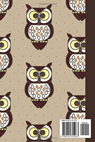 Notebook: Owl Cute Brown Notebook Blank Lined Journal - Image 2