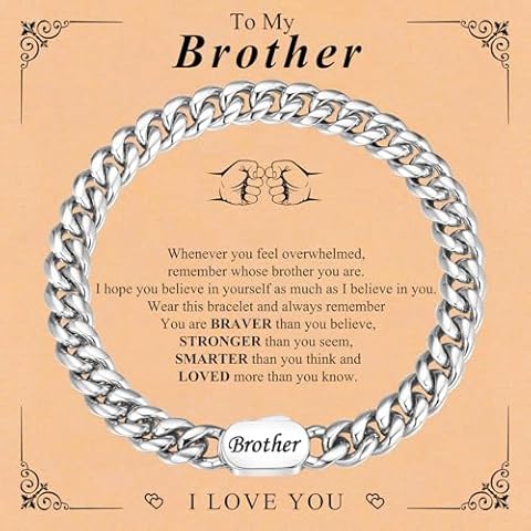 VNOX Silver Curb Bracelet for Men Cover