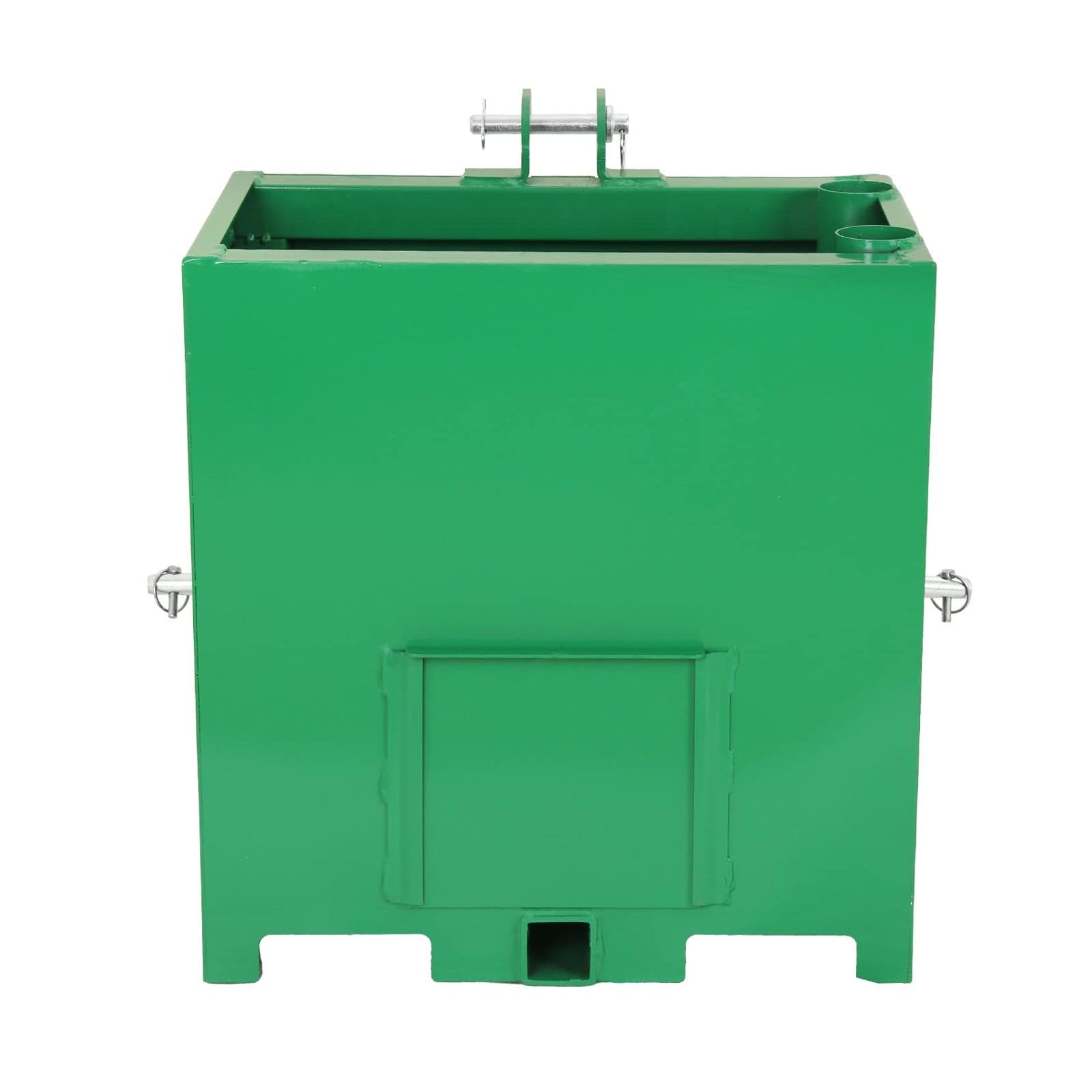 132LBS Weight Heavy-Duty Steel Ballast Box for 3-Point Category 1 Tractors | 5 cu.ft Capacity | Support up to 800 lbs | Easy Installation | Tool Storage & Tube Holders