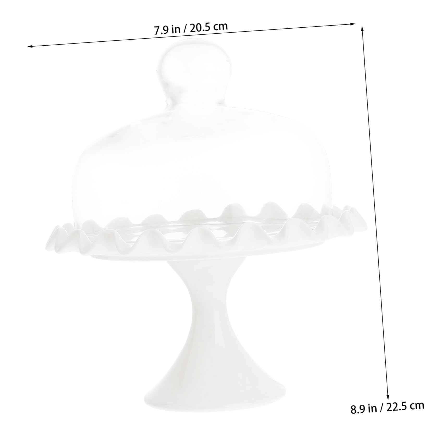 Tapa de Vidrio para Pasteles Asa, Cerámica y Vidrio Blanco
