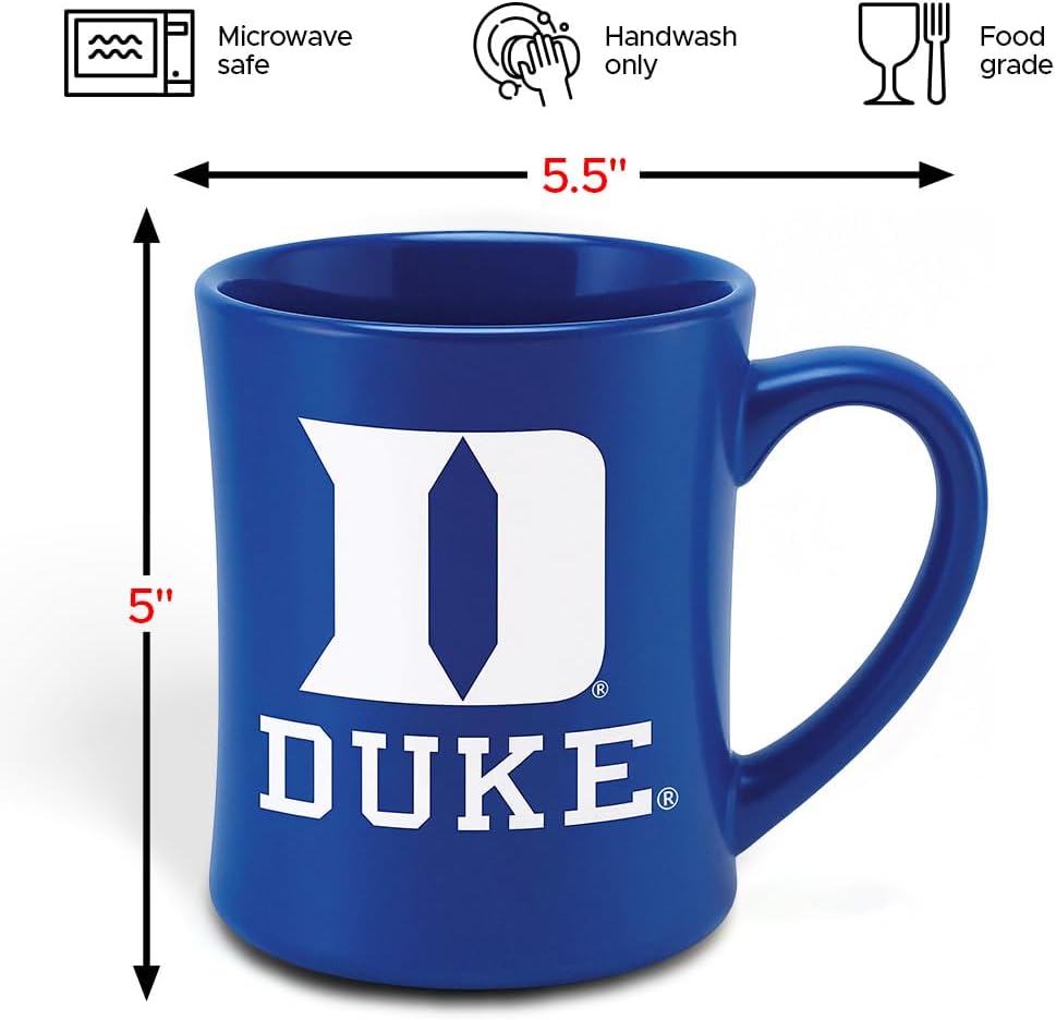 Duke Blue Devils Ceramic Coffee Mug - Official Logo, Contoured Design, 16oz - Image 3