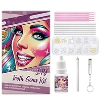 exatta Zahnschmuck Set, 136 -teiliges DIY Zahnstein Schmuck Set, Tooth Gem Kit, Zahn Edelstein Set, Entfesseln Sie Ihr funkelndes Lächeln für Partys, Cosplay
