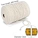 Blisstime Macrame Cord 3mm X 500 Yards Natural Cotton Macrame Rope 4 Strand Twisted Cotton Cord Soft Undyed Cotton Rope for Wall Hangings, Plant Hangers, Crafts, Knitting, Decorative Projects