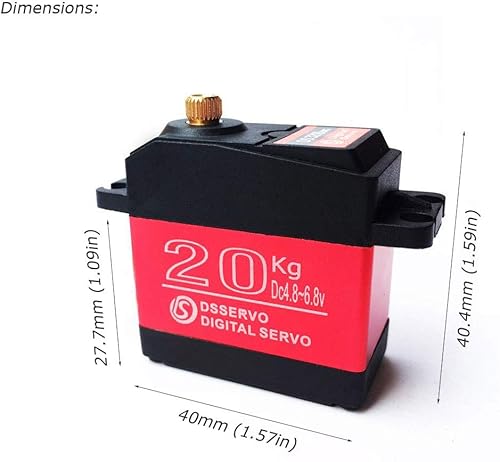 Miniatura 5 de Paquete de 2 DS3218 Digital RC Servo Motor 44.1 lbs Alto Torque Full Metal Gear Impermeable para Baja Coches Robot DIY 270