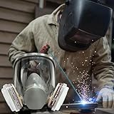 Matlarn Full Face Respirator Mask, 6800 Reusable Respirator Mask with Filters, Dust Masks Anti Fog Against Organic Vapor Fumes Gases for Spray Paint Chemicals Epoxy Resin Welding Sanding - Image 6