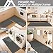 COSY HOMEER 48x20 Inch/30X20 Inch Kitchen Rug Mats Made of 100% Polypropylene 2 Pieces Soft Kitchen Mat Specialized in Anti Slippery and Machine Washable (Grey)