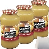 usy Bundle für Hofgut Apfelmus 3er Pack (3x720ml, 720g Glas) + usy Block