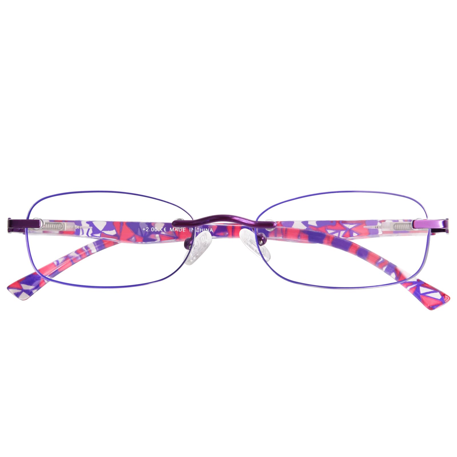 OPTOFENDY Blue Light Glasses for Women, Rimless Blue Light Blocking Glasses Lightweight Computer Eyeglasses with Spring Hinges Anti UV Glare (Purple 0.0)