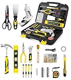 DIFFLIFE 136 Piece Tool Set,General Household Hand Tool Kit with Plastic Toolbox Storage Case-136 Piece…