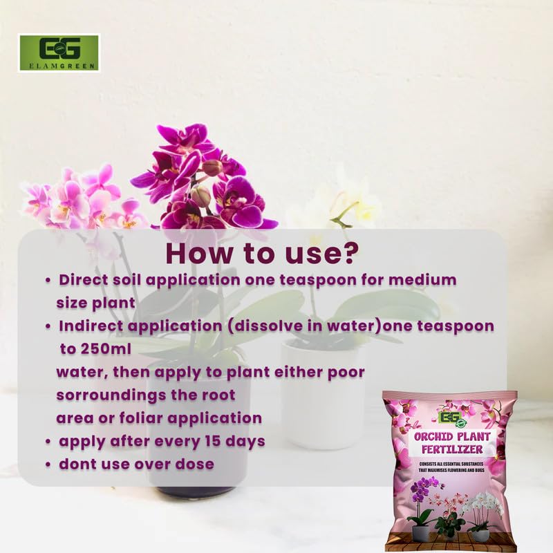 Image of Elamgreen Orchid Fertilizer for Plants - Indoor Plant Fertilizer for Orchid, Flower Plants & Balcony Gardening 2kg