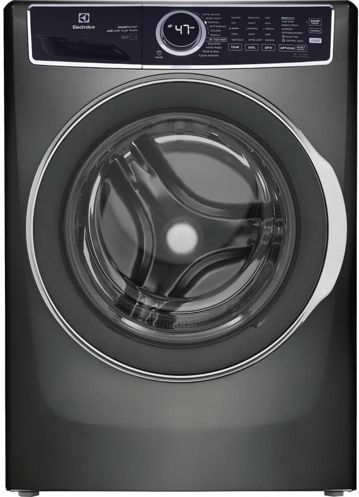 Electrolux 4.5 cu. ft. Stackable Front Load Washer in Titanium with SmartBoost, Optic Whites, and Pure Rinse