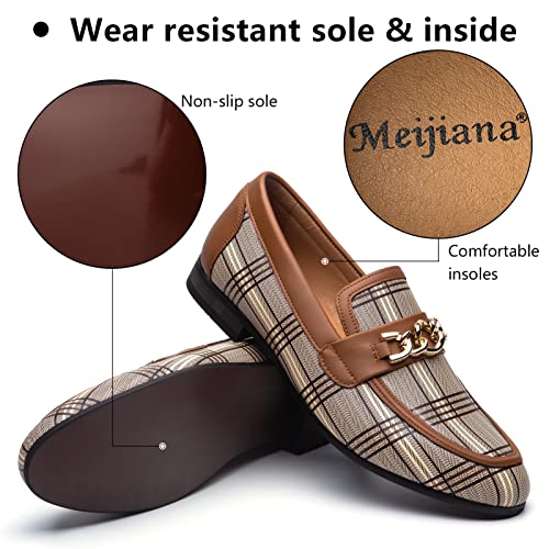 Meijiana Men Faux Leather Noble Loafer Shoes Slip-on Loafer Smoking Slipper Tassel Loafer3