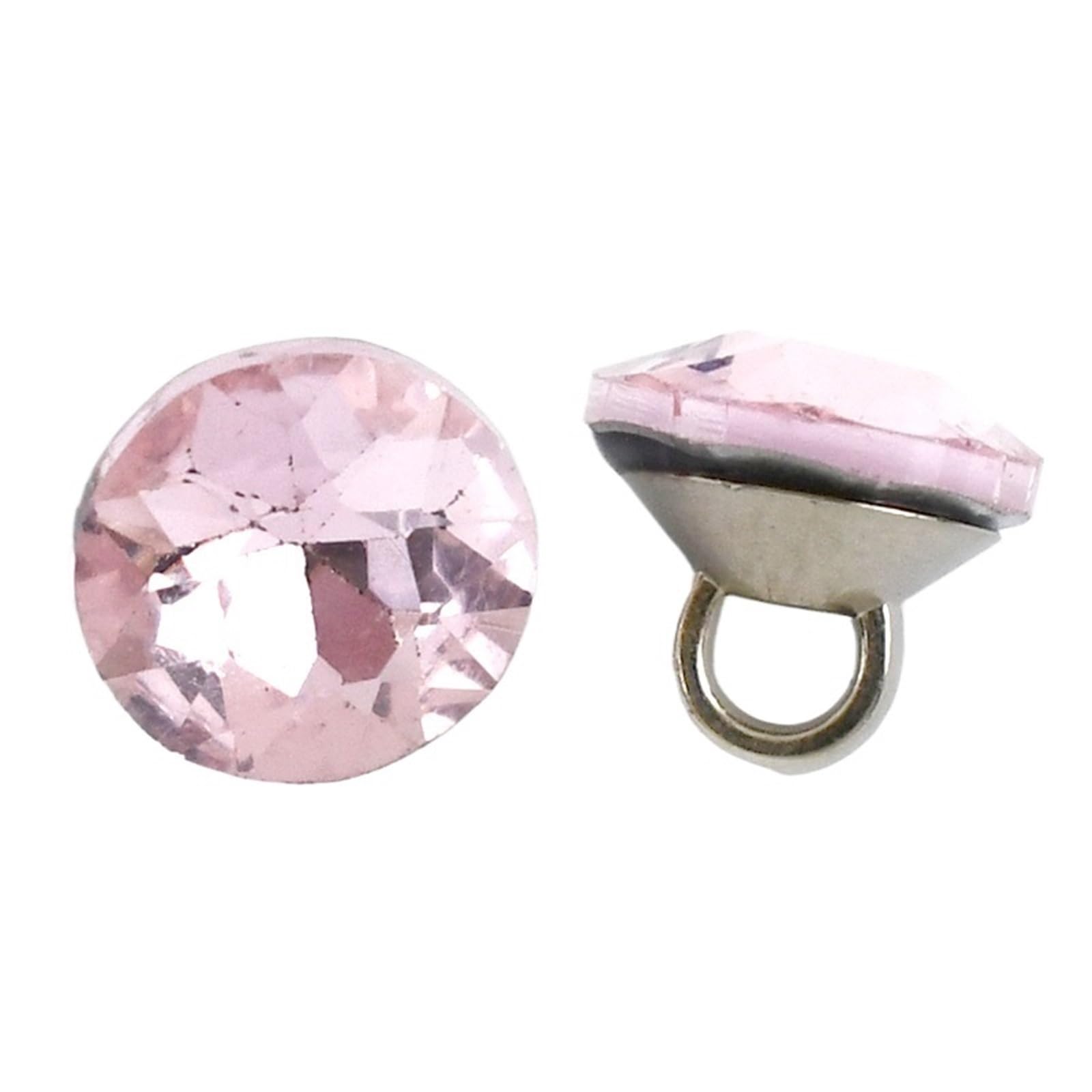 Cyrkonie do przyszywania, Guziki ze sztucznym kryształem i perłą, wielokolorowe 9 mm, 20/50 szt., akcesoria do szycia DIY(Roze,50Pcs)