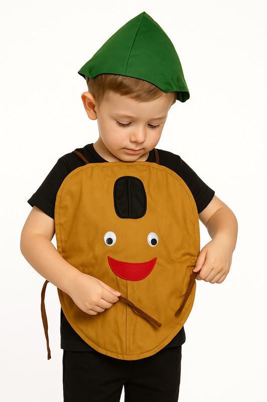 Image of FancyDressWale Fruit & Vegetable Fancy Dress Costume for Kids | Free Size 2-10 Years | School Fancy Dress, Stage Shows, Theme Parties