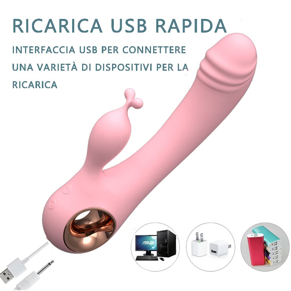 V𝚒br𝚊t𝚘rẹ Ṽiḅrātòrēṗer-D𝚘nná Professionale Grandi Šêxyt𝚘ys Vîbràtóri Clîdóridé Dónnà Ṿibṙàtòri Ḋoṅna Sqúîrtîng Vîbràtóre Realistic Per Dónnà,ricarica USB,silenziosa W3G8R3