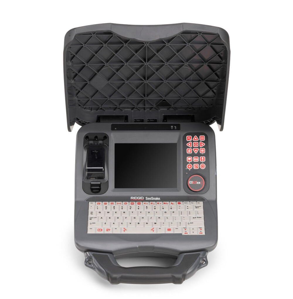RIDGID® 69038 SeeSnake® CS65XR Monitor Kit with 2 Batteries and Charger, 128GB Internal SSD, High Resolution Display, Water-Resistant Keyboard