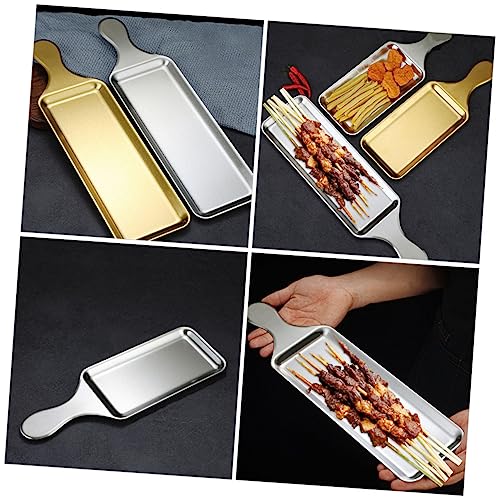 Plato de acero inoxidable para sushi con asa multiusos miniatura 2