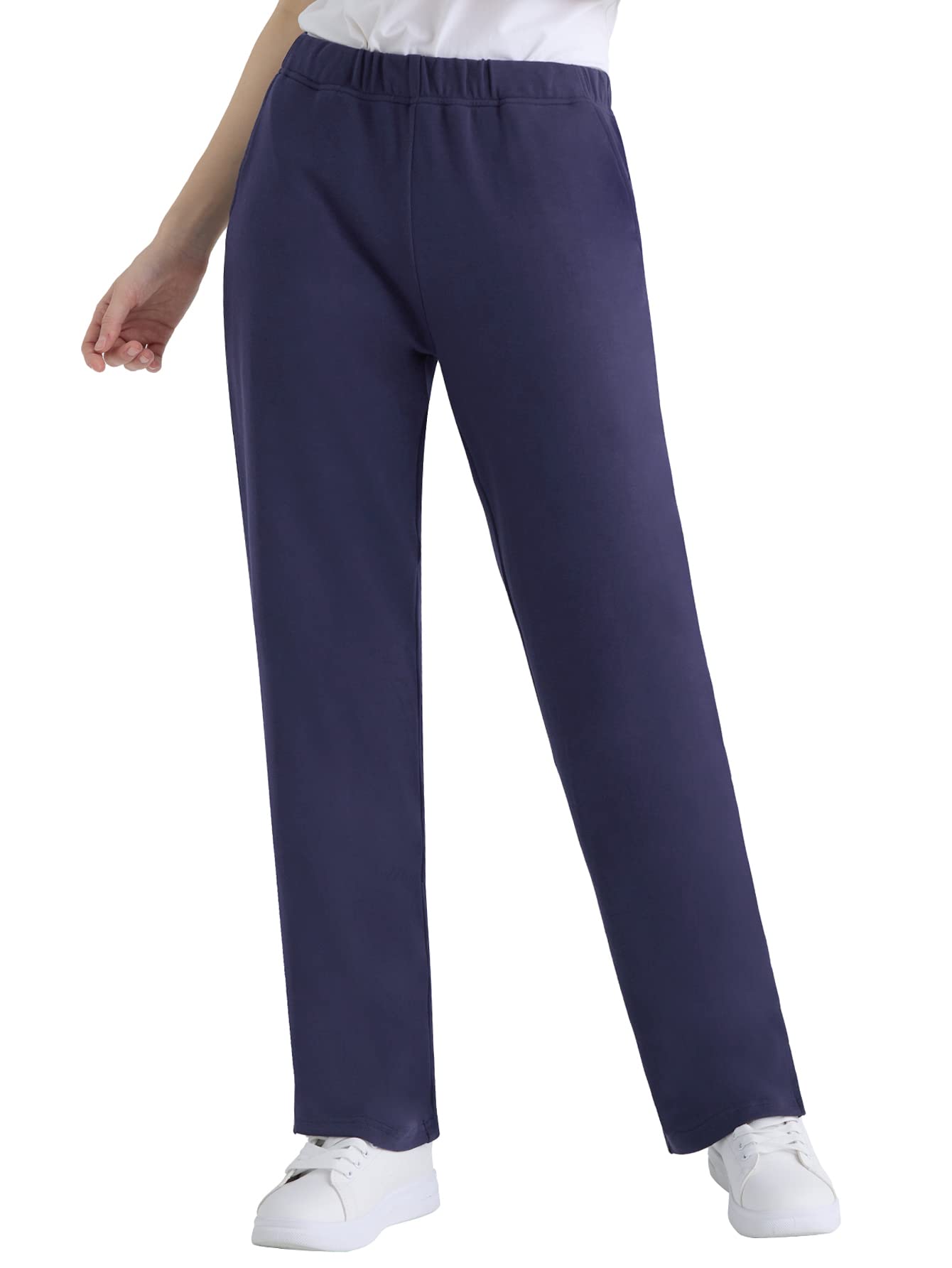 Weintee Women's Petite Knit Pants with Pockets