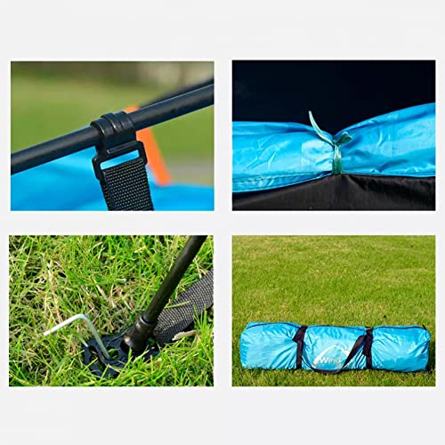 Carpa de camping portátil impermeable azul para 2 personas miniatura 3