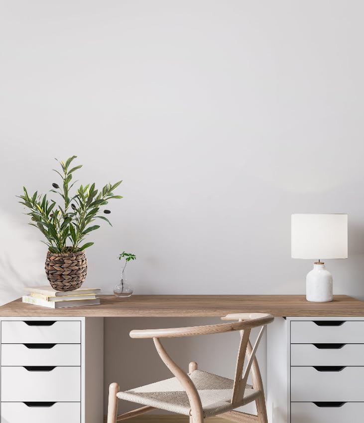 Indoor Fake Olive Plants 17.7 inches Tall Lifelike Artificial Olive Plants with Cyan Fruits in Brown Rattan Planter for Shelf Office Desk Kitchen Counter Small Space Artificial Plant Decor - Image 5