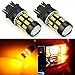 JDM ASTAR Super Bright 5730 Chipsets 3056 3156 3057 3157 LED Bulbs with Projector,Amber Yellow ( Only work for standard socket , not for ck socket)