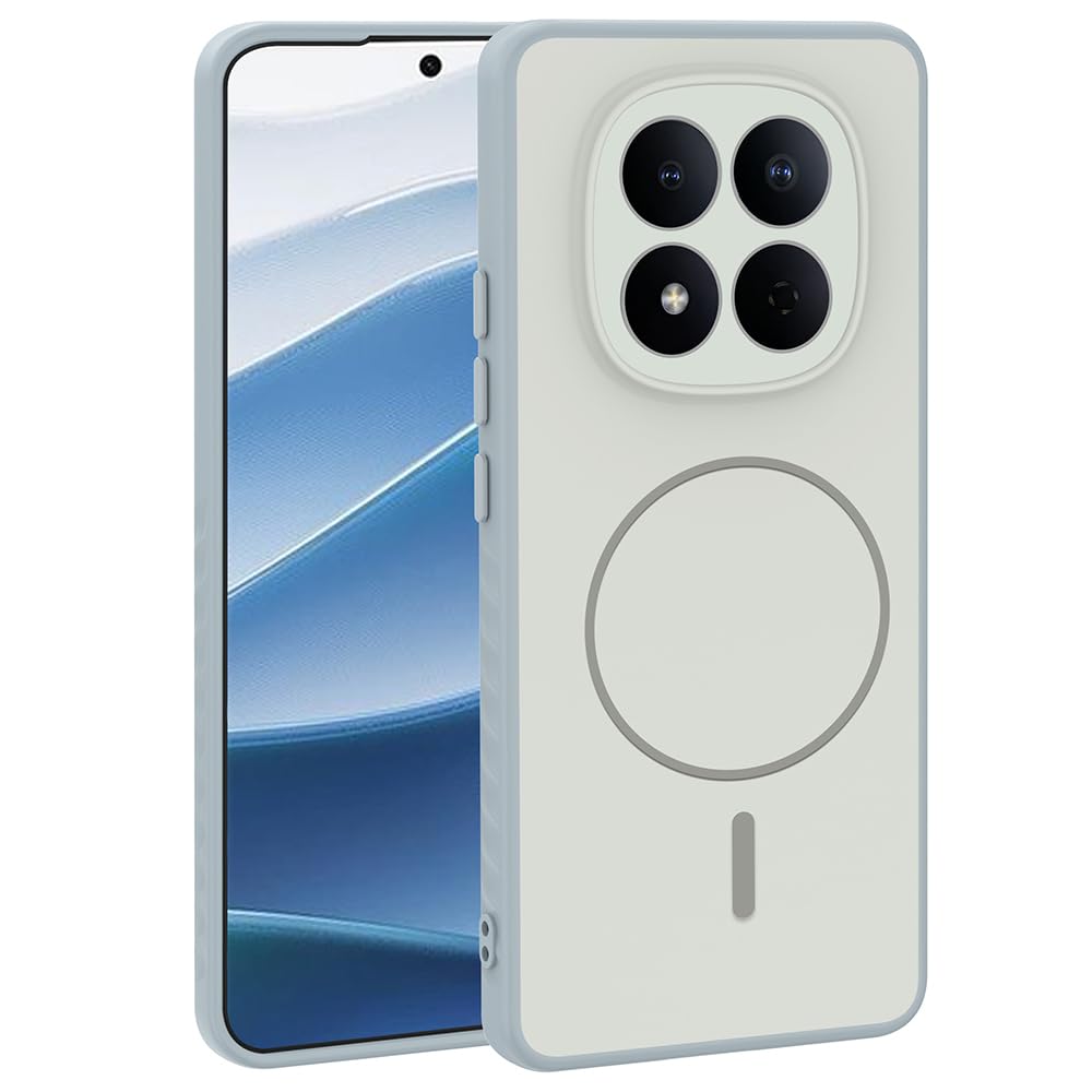 Zore Xiaomi ile uyumlu Redmi Note 15 4G-5G Kılıf M-safe Şarj Özellikli Zore Tea Kapak Gümüş