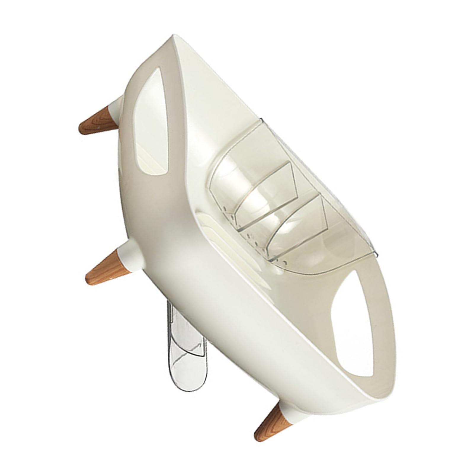 Kaeltsyn Space Efficient Rack with Tilted Drain and Removable Utensils Holder for Kitchen Counter Plate Drying Rack