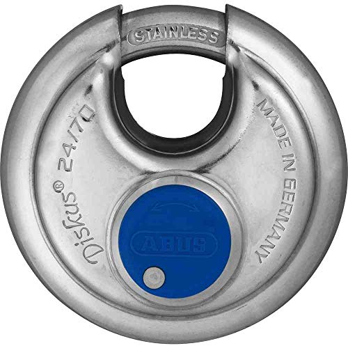 Abus - Candado Cilíndrico 24Ib / 70 Cerradura Cuerpo-An.70Mm Va Llave Diferente En Oferta Abus 816949 Candado, Plata