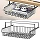 Gemsaya Schublade Unter Schreibtisch Organizer, Selbstklebende Metall Versteckt Schreibtisch Organizer, Unter Tisch Schubladenbox Große Kapazität Veranstalter für Büro zuhause Schule (Schwarz)