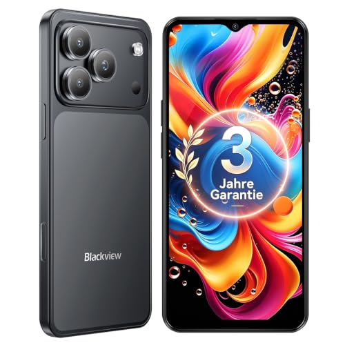 Blackview Wave 7C Android 16 Handy Ohne Vertrag, 128GB/2TB, 4G Dual SIM | 16GB RAM (4+12), 5000mAh Smartphone Günstig, 32MP KI Kamera,6.56 Zoll HD+ Display,Face ID/IP54/3 Jahre Garantie