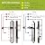 Ideal Security Inc. BK1216BL ML Lever Set with Keyed Deadbolt, 4 Posts, Black