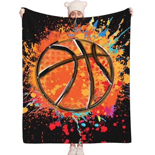 Niopos Basketball Blanket Boys Girls Basketball Gifts for Adult Kids Coach Team Birthday Party Gifts 40x50 inch