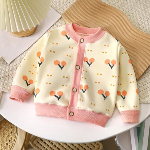 Kids Toddler Girl Cardigans Sweater Cotton School Uniforms Button Solid Long Sleeve Knit Sweaters Fall Winter Clothes3