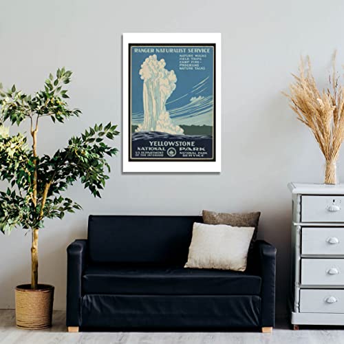 Poster Yellowstone encadré grand format mat d'archivage élégant - 3