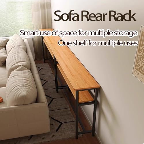 Mesa estrecha de madera para sofa que soluciona la falta de espacio en casa 4