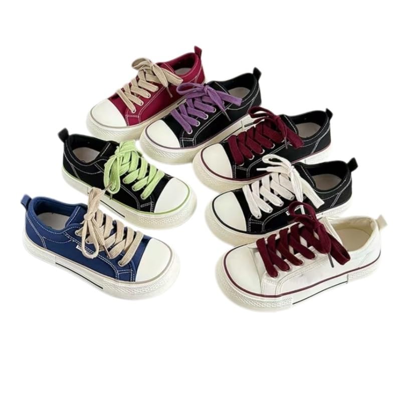 Sneakers Donna,Sneakers Basse Classiche da Donna in Tela, Casual, con Lacci E Suola Imbottita per Il Massimo Comfort.