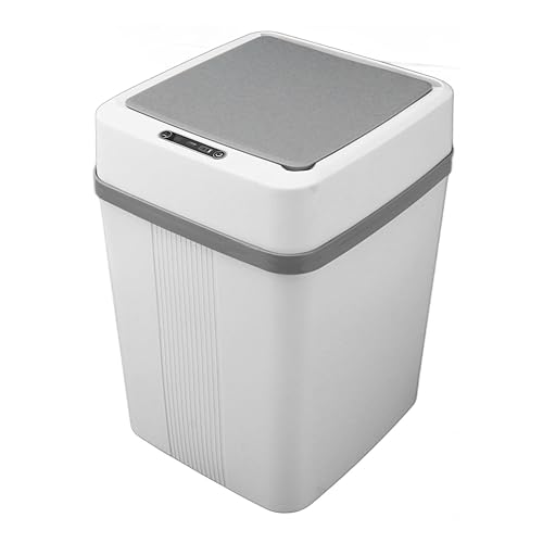 Pomya Bote de basura automático sin contacto, resistente al agua, inteligente con sensor de movimiento, con tapa para cocina, dormitorio, baño,